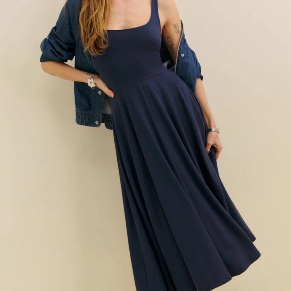 Reformation Midnight Blue Midi Dress